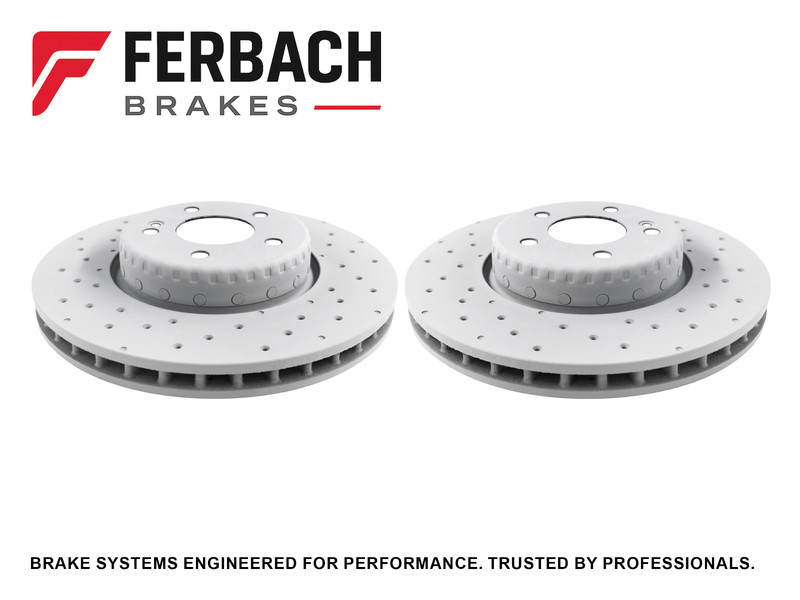 Front Drilled Brake Discs Pads Set For Mercedes C-Class W205 318mm A0004212112 gallery