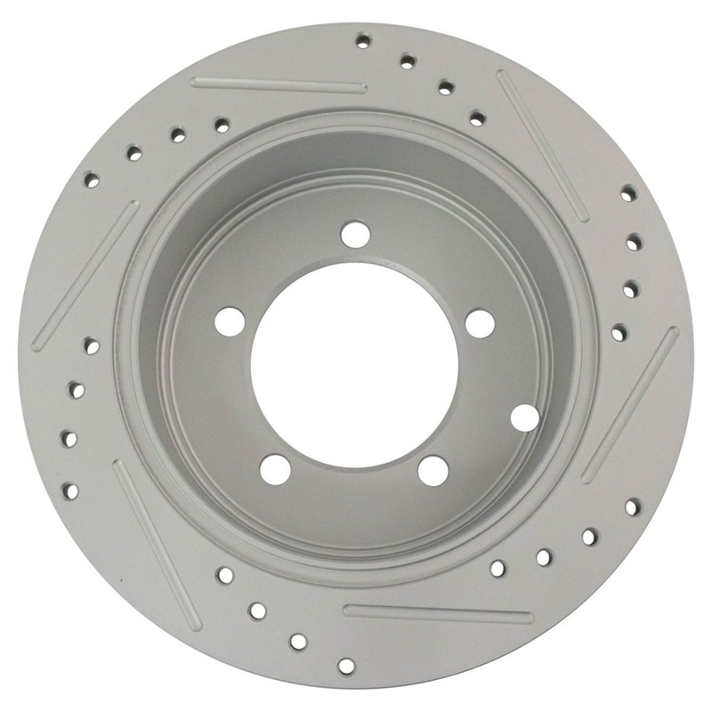 Performance Brake Rotor Drilled Slotted Rear Coated Pair for Mitsubishi gallery
