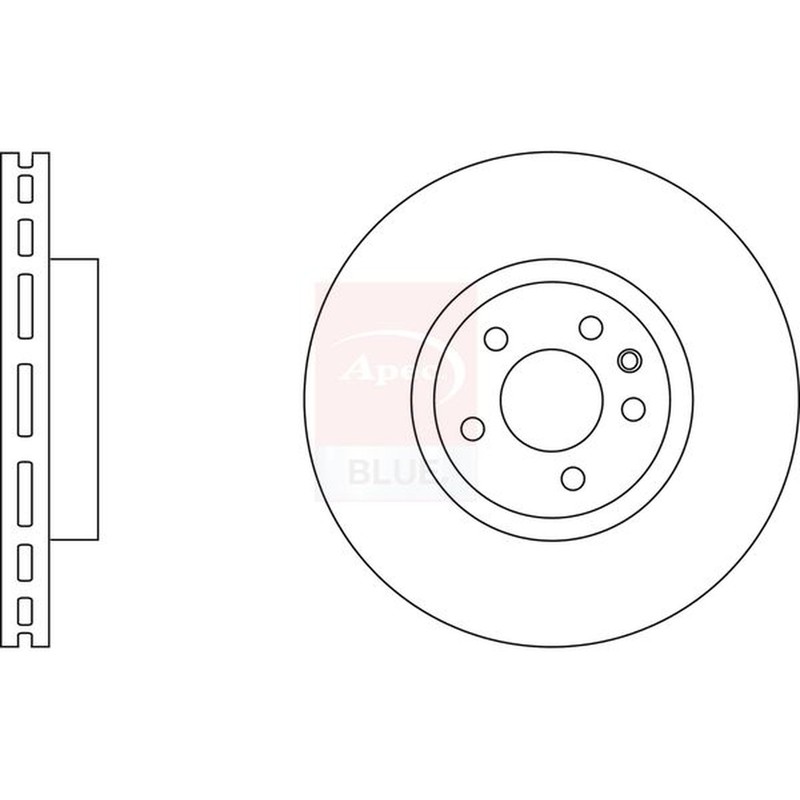 Apec Blue Vented Brake Disc – SDK6246 – Fits Front – Rigorously Tested