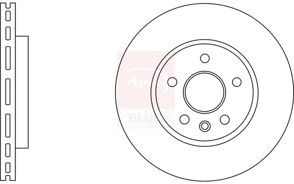 2x Brake Discs Pair Vented fits VAUXHALL ASTRA K 1.0 Front 2015 on 276mm Set New