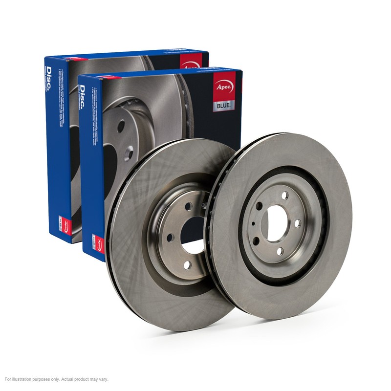 2x APEC Rear Brake Discs For AUDI Q7 50 TDI Mild Hybrid quattro 2018- SDK7411