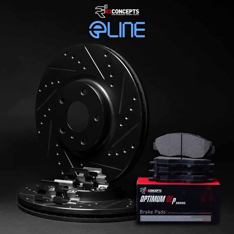 R1 Concepts Whuh1 54220 R1 Concepts Black Drilled Slotted Rotors With 5000 Oep gallery