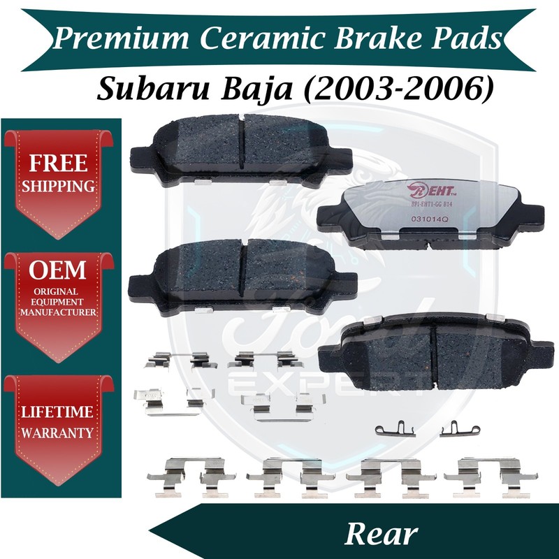 Premium OE Rear Ceramic Brake Pads Kit For 2003-2006 Subaru Baja 9 Yr Warranty