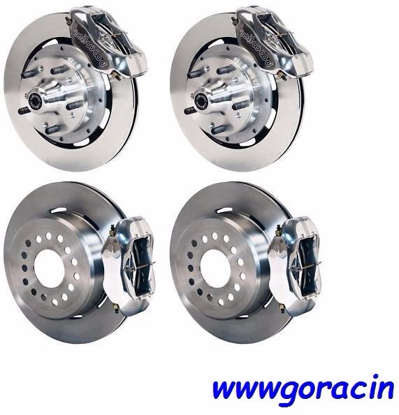 WILWOOD DISC BRAKE KIT,COMPLETE,1964-1972 CHEVELLE,12″ ROTORS,POLISHED CALIPERS