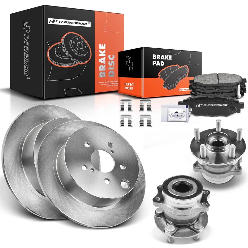 Rear Disc Brake Rotor & Pads + Wheel Hub for Subaru Impreza 2012-2016 Crosstrek