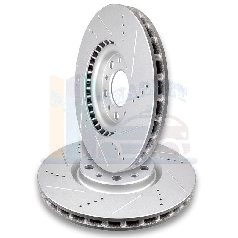 2X Front Discs Brake Rotors For 2013 2014 2015 2016 Dodge Dart G3000 Casting