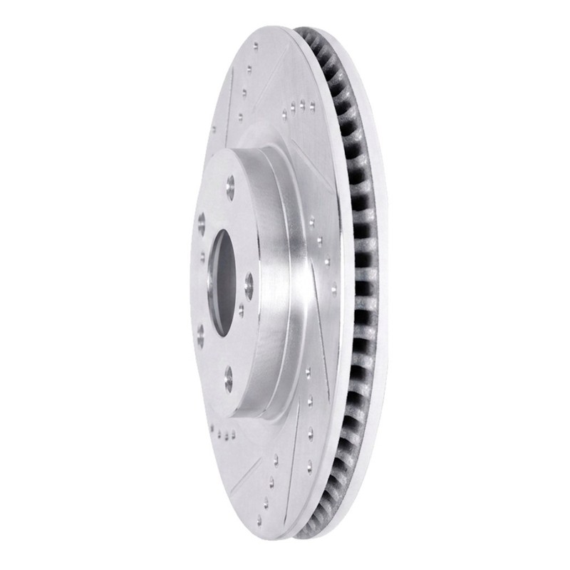 For BMW X6 2008-2019 Rotor Set Rear | Cast Iron | Silver | Drilled and Slotted gallery