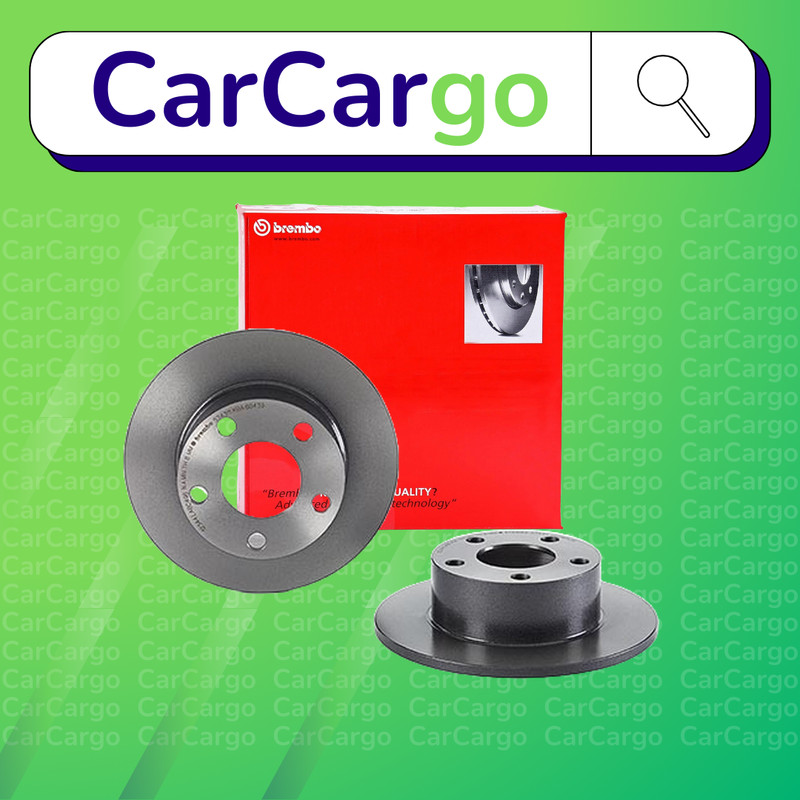 Brembo Solid Rear Brake Discs Pair For Audi 100 2.0 1990-1994 245 mm