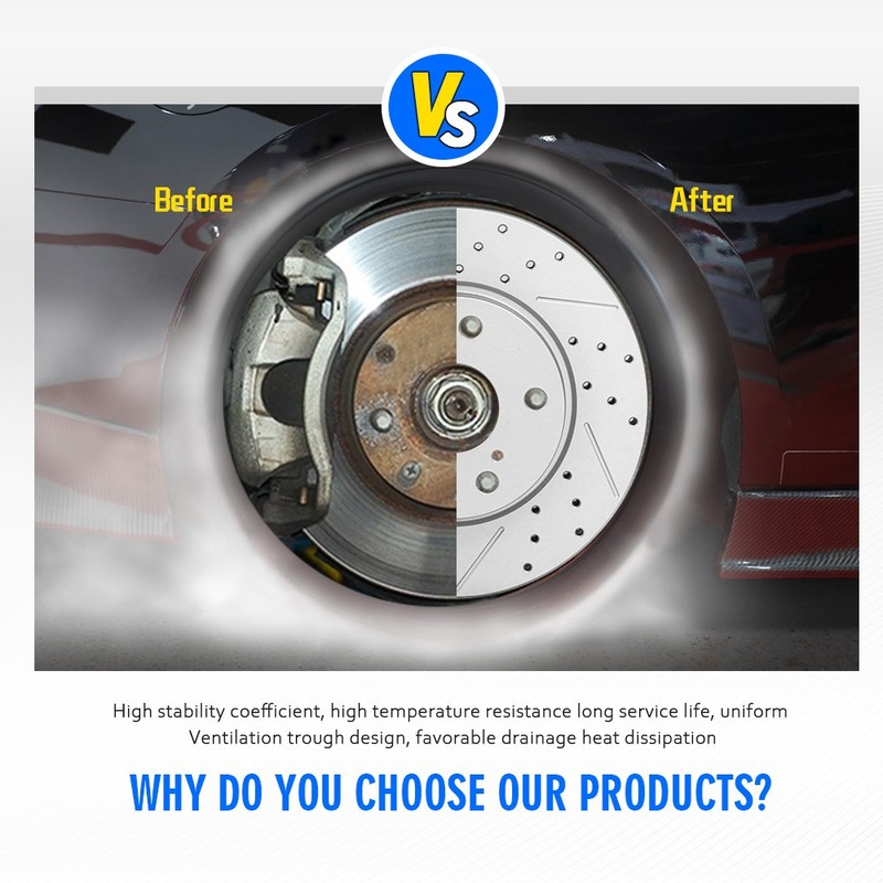 320mm Front + 291mm Rear Disc Rotors Brake Pads For 2004-08 Nissan Maxima Altima gallery