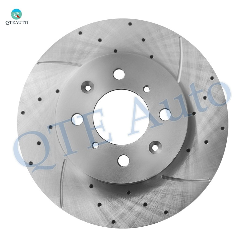 Front 262mm Drilled Slotted Brake Disc Rotors For 2010-2014 Honda Insight gallery