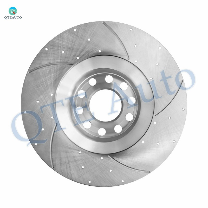 Set of 4 Front-Rear Drilled Slotted Brake Disc Rotors For 2005-2009 Audi A4 gallery