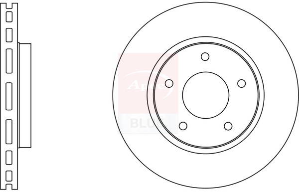 2x Brake Discs Pair Vented Front 276mm SDK6589 Apec Blue Set 4615A115 MN116329 gallery