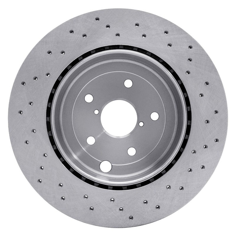For Subaru WRX STI 18-21 R1 Concepts EXE-13042 Drilled 1-Piece Rear Brake Rotor