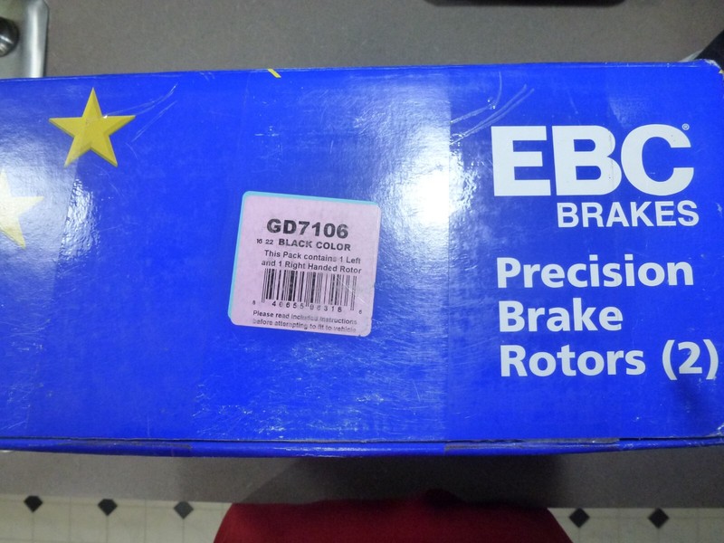 Disc Brake Rotor-3GD Series Sport Slotted Rotors Rear EBC Brake New GD7106