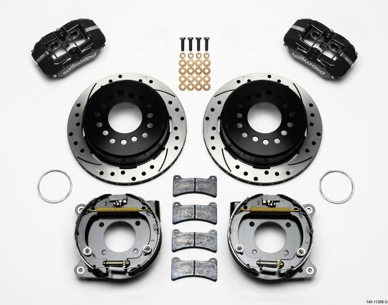 Wilwood Brakes KIT,REAR,DISC/DRUM,12 BOLT,2.75/2.81 OFF 1PC 11.00,SRP,BLACK POWD
