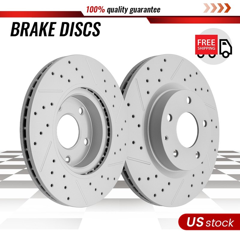 Front Drilled Brake Rotors for 2014 2015 2016 2017-2022 Mazda 3/3 Sport CX-3