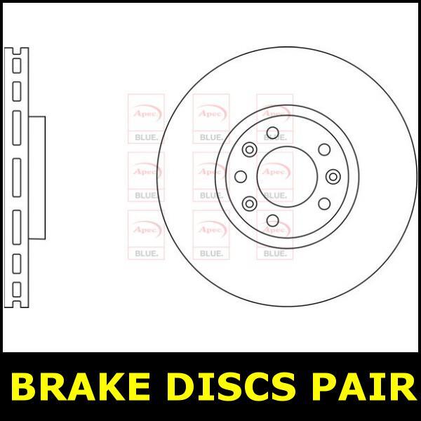 Brake Discs Pair Front FOR PEUGEOT 5008 165bhp 1.6 16->ON Petrol Blue gallery