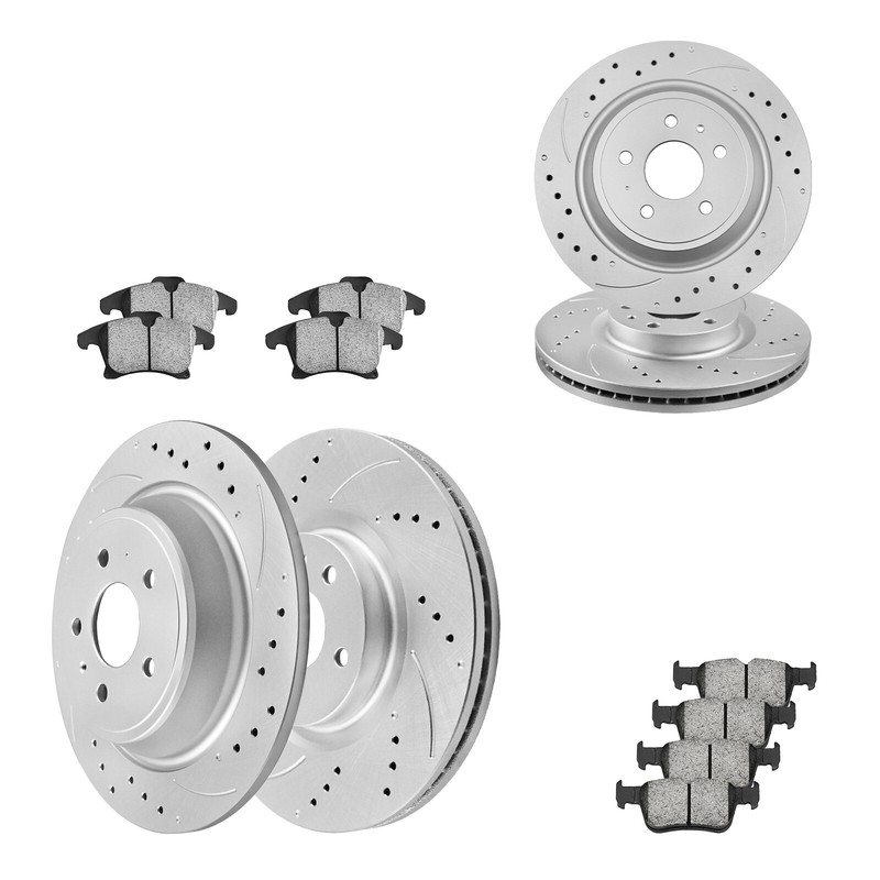 [Front+Rear] Disc Brake Rotors And Ceramic Pads Kit For Ford Fusion Lincoln MKZ gallery