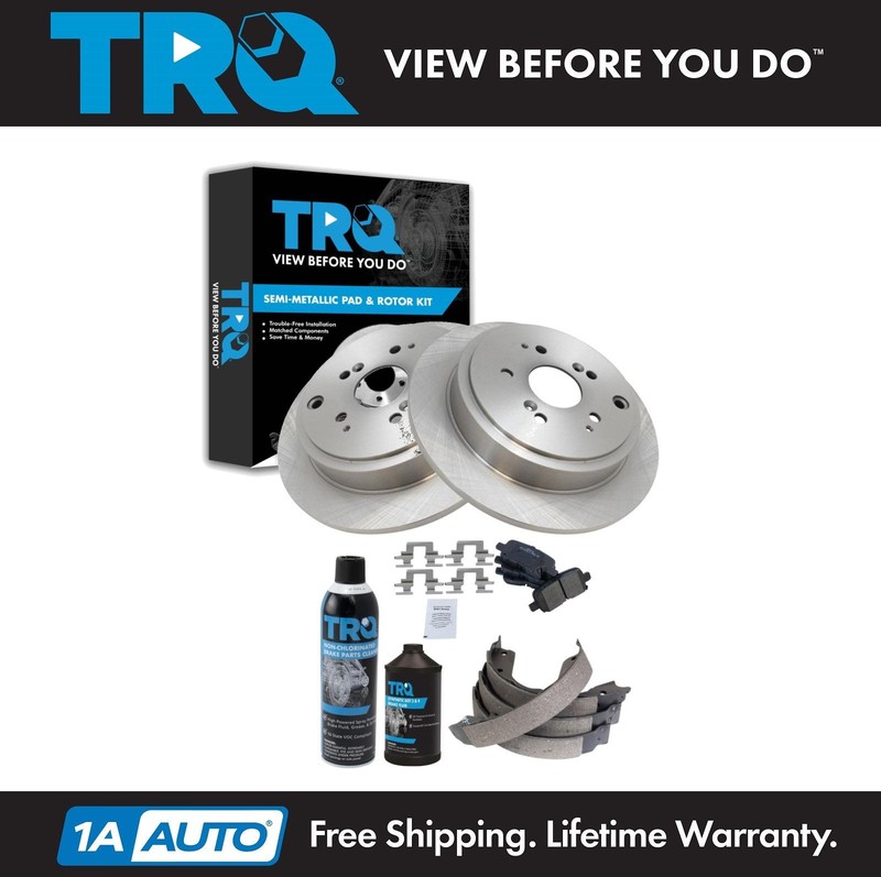 TRQ Rear Brake Pad & Rotor Kit Fits 2001-2006 Acura MDX