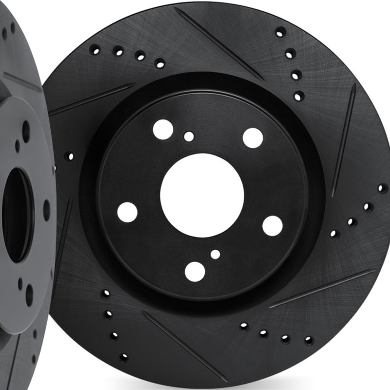 For Nissan X-Trail 2017-2024 Rotor Set | Black | Drilled And Slotted gallery