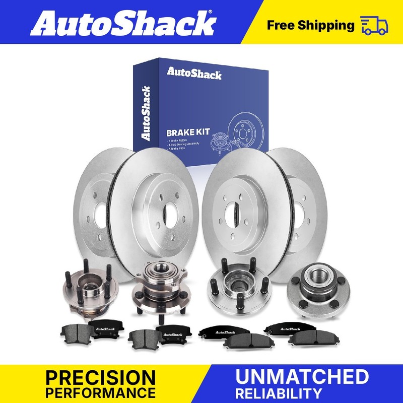 Front Rear Brake Rotors Pads Wheel Hub Kit for Nissan, Maxima 09-14, 16-18