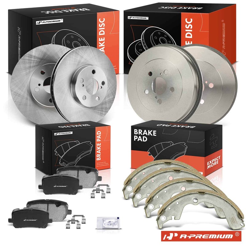 Disc Brake Rotors & Brake Pad Front & Rear Side for Toyota Matrix 03-08 Pontiac