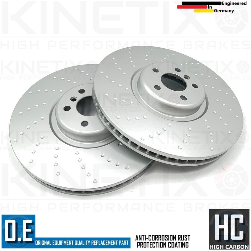 FOR BMW X5 X6 G05 G06 30d M SPORT DIMPLED FRONT BRAKE DISCS PAIR 395mm X 36mm gallery