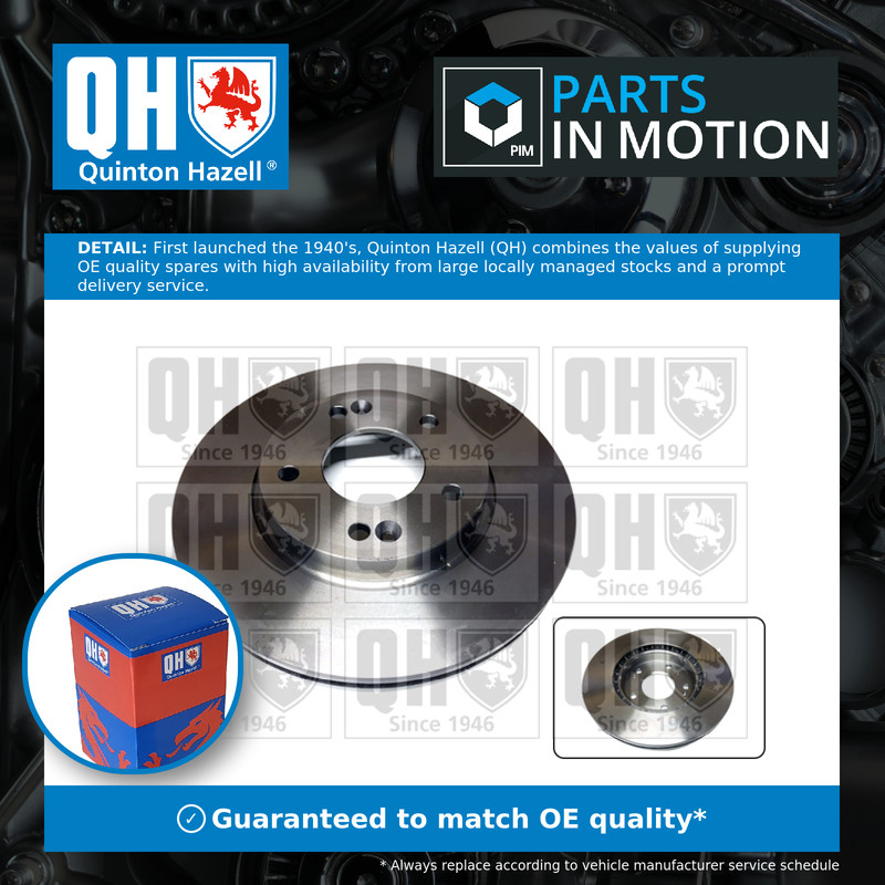 2x Brake Discs Pair Vented fits HYUNDAI KONA 1.0 Front 2017 on 280mm Set QH New