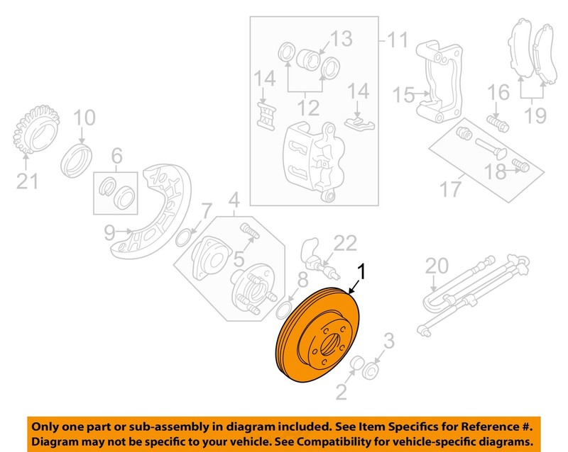 MAZDA OEM 03-09 B2300 Front Suspension Brake Components-Rotor 1F6033251B