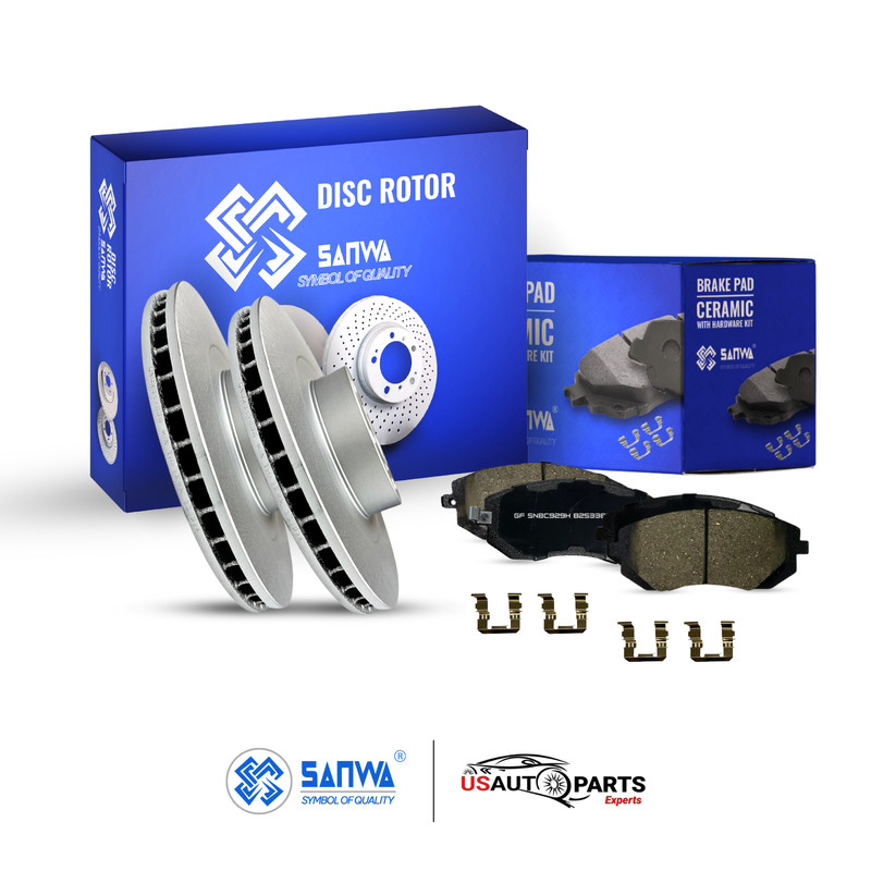 FRONT BRAKE ROTOR VENTED GEOMET COATED &CERAMIC PAD 293 mmKIT FOR SUBARU 02-08