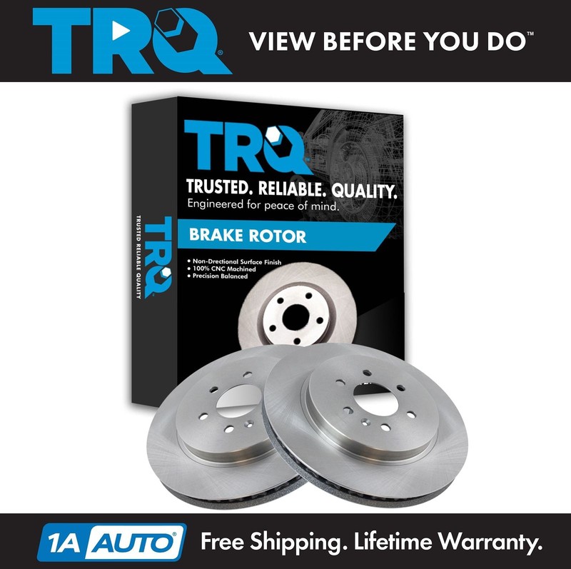 TRQ Rear Brake Rotors Set For 2004-2009 Cadillac SRX