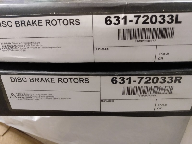 Front Disc Brake Rotor Set (Left/Right) - Drilled/Slotted/Silver Zinc Plated gallery