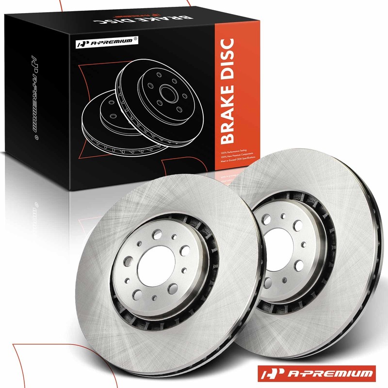 A-Premium Front Side Disc Brake Rotors for Volvo XC90 2003-2014 336mm 4-Door