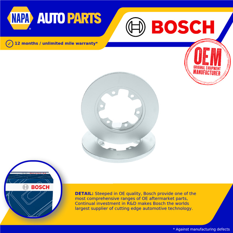 2x Brake Discs Pair Solid fits FORD TRANSIT CUSTOM V362 2.0D Rear 2022 on P0FB