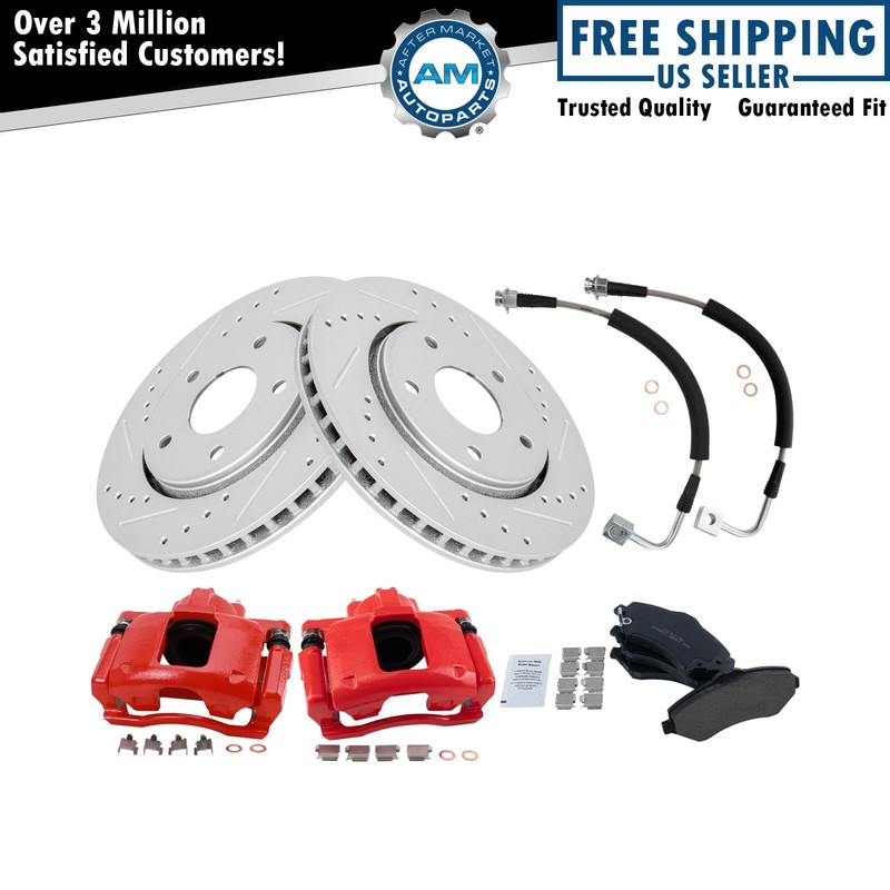 Front Brake Pad & Rotor Kit For 2008-2012 Chrysler Dodge 2012 Ram Volkswagen