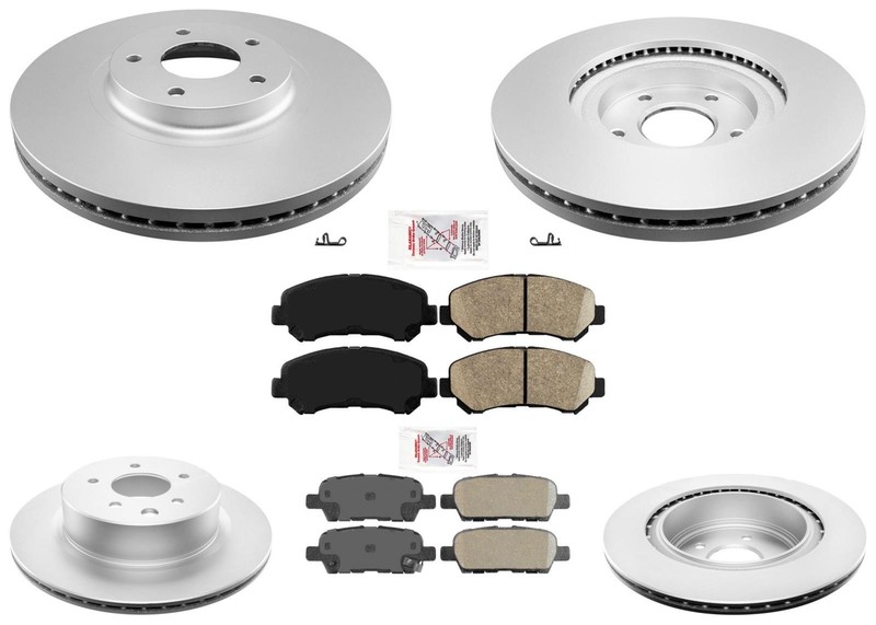 Front & Rear Brake Disc Rotors & Ceramic Pads For Nissan Maxima 2009-2018