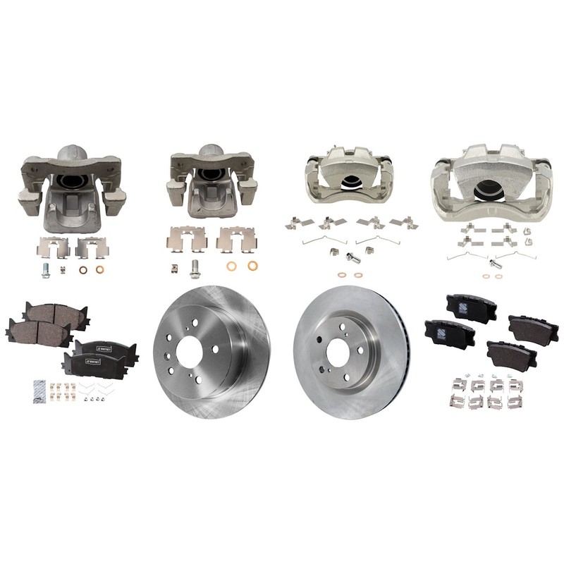 4-Wheel Set Brake Kit With Calipers Front & Rear for Lexus ES350 Toyota Avalon