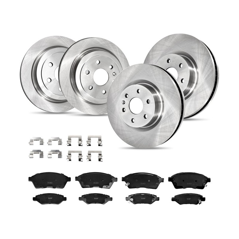For 2010 2011 - 2016 Cadillac SRX Front Rear Rotors + Ceramic Brake Pads New gallery