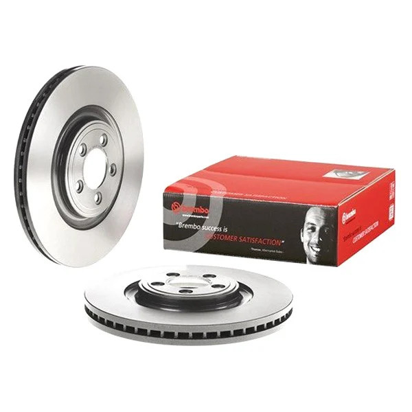For Jaguar XF 09-15 Brembo 09.B556.11 UV Coated Plain Vented Front Brake Rotor