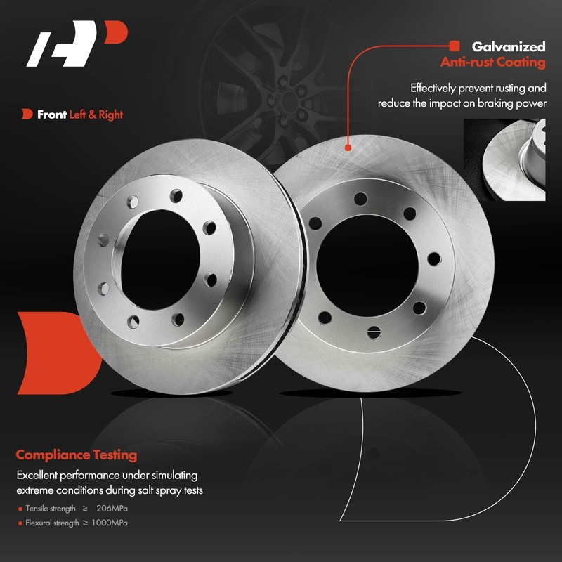 A-Premium Pair Front Brake Rotor & Pad + Brake Caliper for F-250 2005-2012 F350 gallery