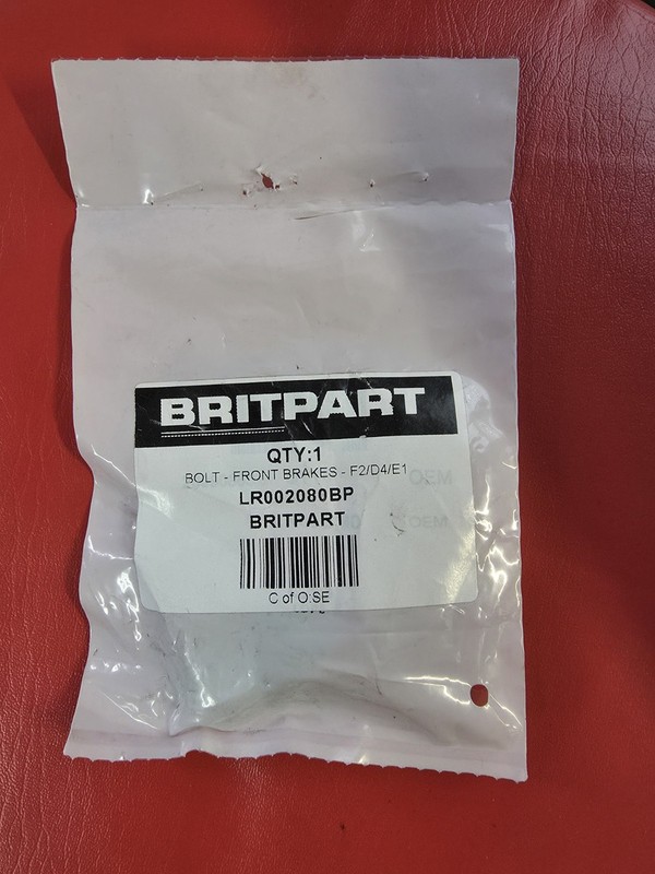 2x BRITPART LR002080 Brake Disc Set Screw Land Rover Range Rover Evoque