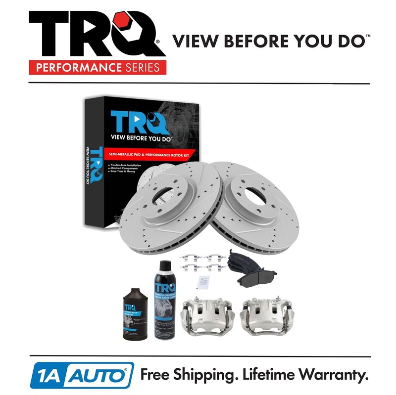 TRQ Performance Front Brake Pad & Rotor Kit Fits 06-18 INFINITI 09-18 Nissan