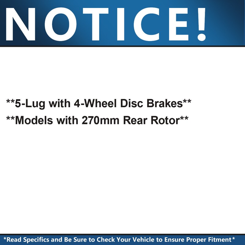 Rear Rotors & Ceramic Brake Pads for Pontiac G5 G6 Pursuit Chevrolet Malibu HHR gallery