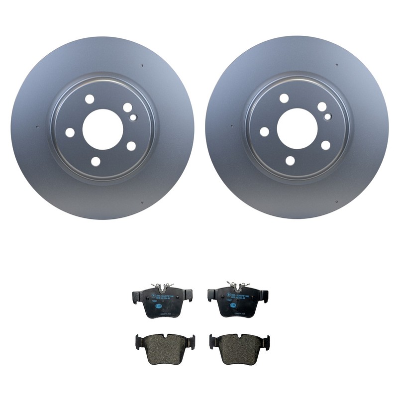 Hella Rear Rotors Low-Met Disc Brake Pad Kit For C205 C43 AMG W253 GL300 GLC350e
