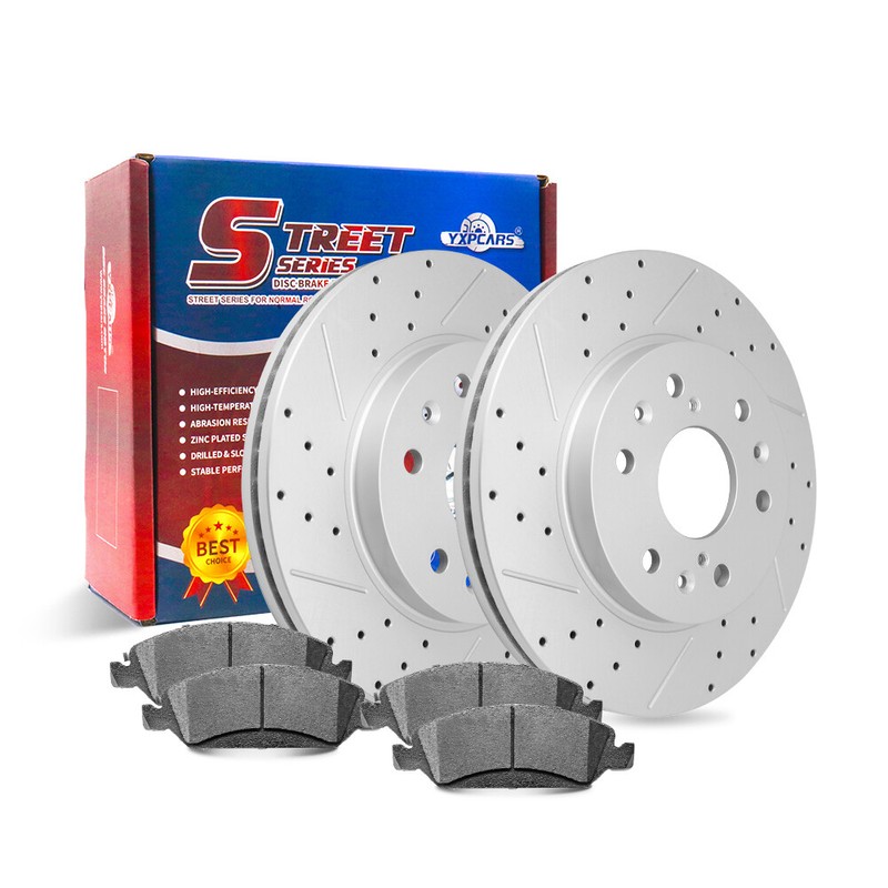 Front Drilled Brake Rotor+Brake Pad For CHEVY SILVERADO GMC SIERRA 1500 gallery