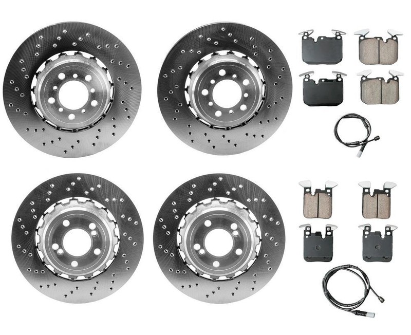 SHW OEM Front & Rear Brake Kit Disc Rotors Ceramic Pads For BMW F80 F82 F83 F87