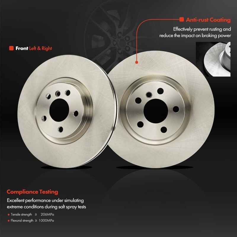 12x Front & Rear Disc Brake Rotors & Ceramic Brake Pads for BMW X1 16-22 X2 Mini gallery