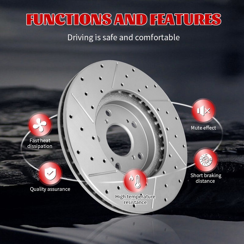 Front Rear Disc Rotors Ceramic Brake Pads for 10 - 15 Chevrolet Camaro LS LT gallery
