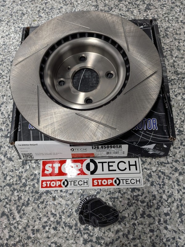 StopTech 126.45090SR Mazda Miata 2016-2018 Front Right Sport Slotted Rotor gallery