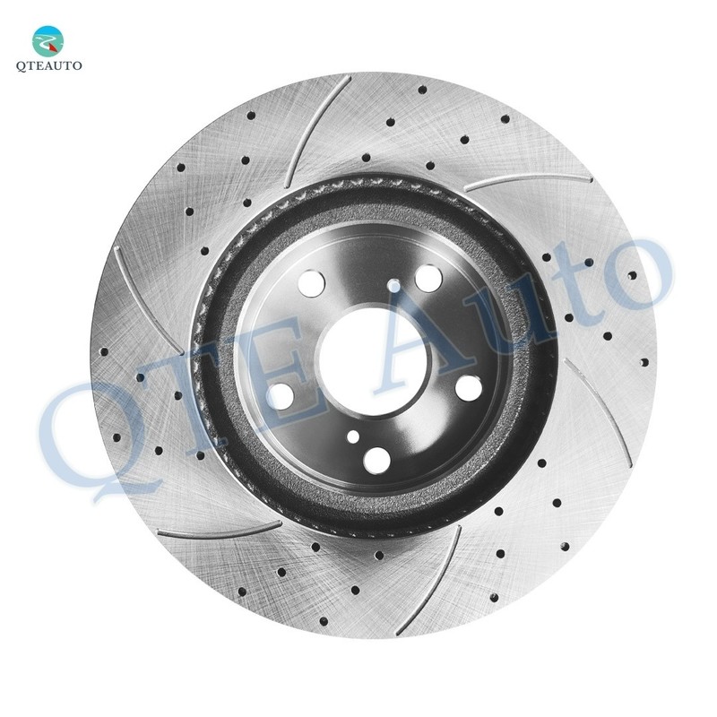 Front 296mm-Rear 281mm Drilled Brake Rotors-Brake Pad For 2013-2018 Lexus ES350 gallery